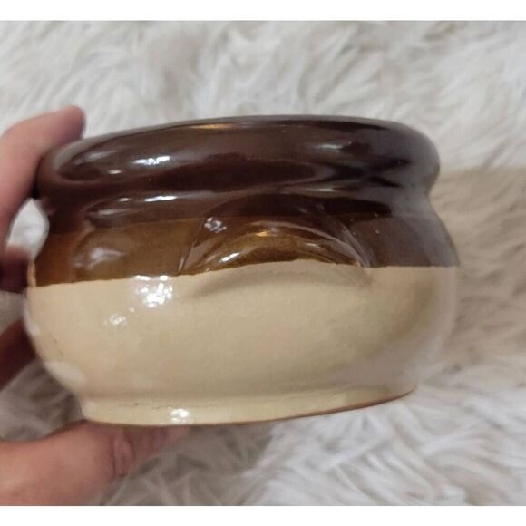 Lidded Stoneware Bean Pot / French Onion Soup Pot - Picture 7 of 10